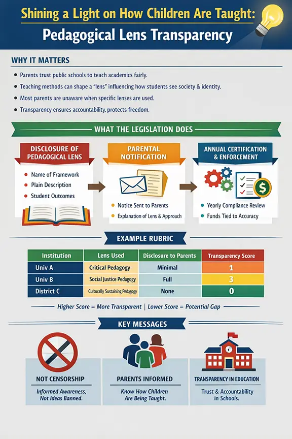 Pedagogical Lens Transparency Infographic